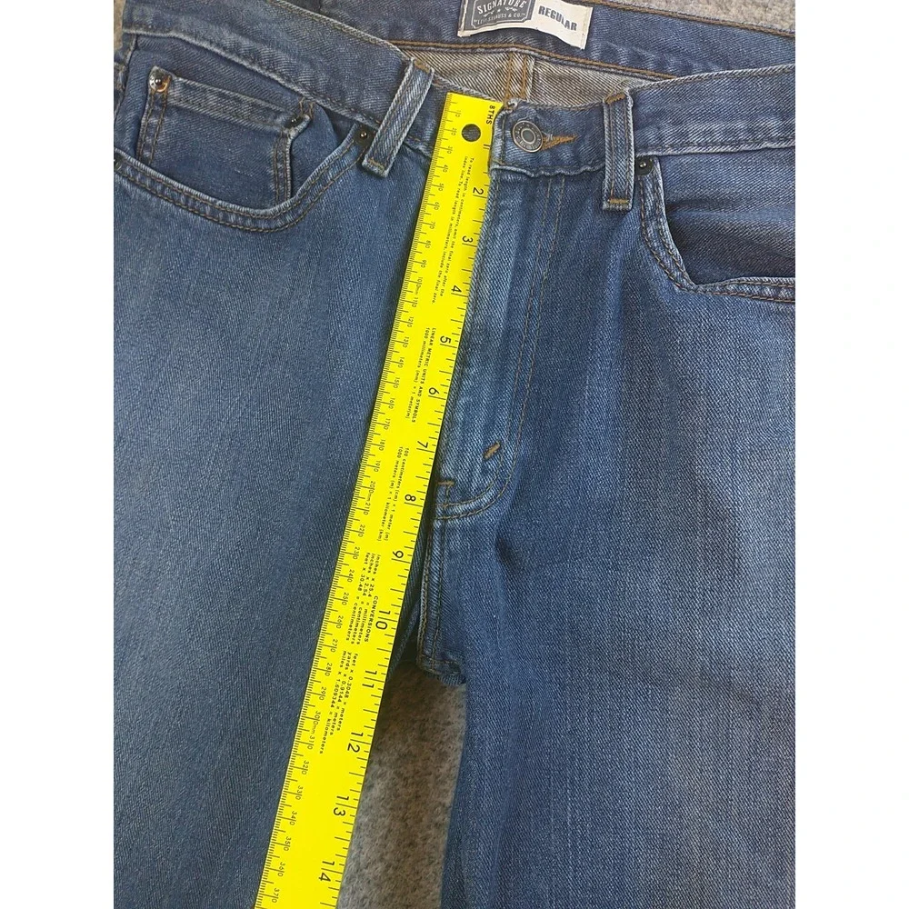 Signature by Levi Strauss & Co Mens Regular Fit Straight Leg Blue Jeans 32x29